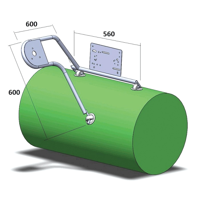 Стойка рулевая с креплением на баллон надувной лодки 25мм в Салавате
