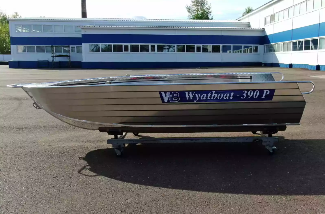 Алюминиевая лодка Wyatboat-390РМ увеличенный борт в Салавате