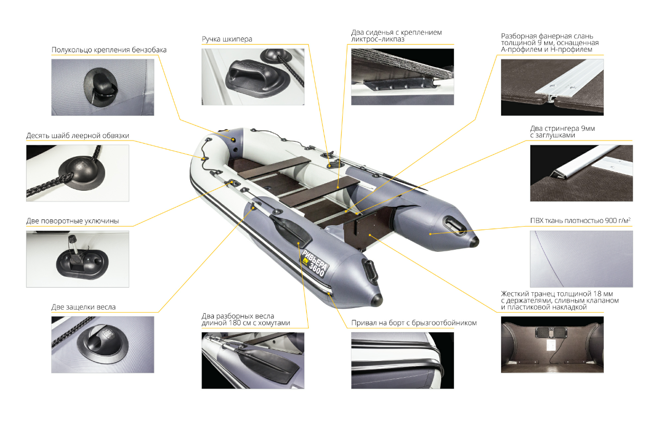 Лодка Ривьера Компакт 3600 СК в Салавате