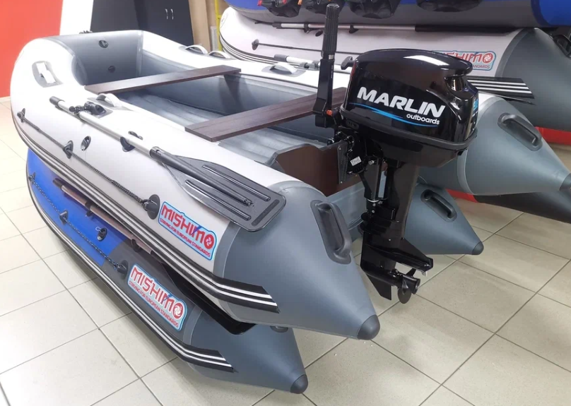 КОМПЛЕКТ ЛОДКА MISHIMO LITE 335 + МОТОР 9,8 Л.С. в Салавате