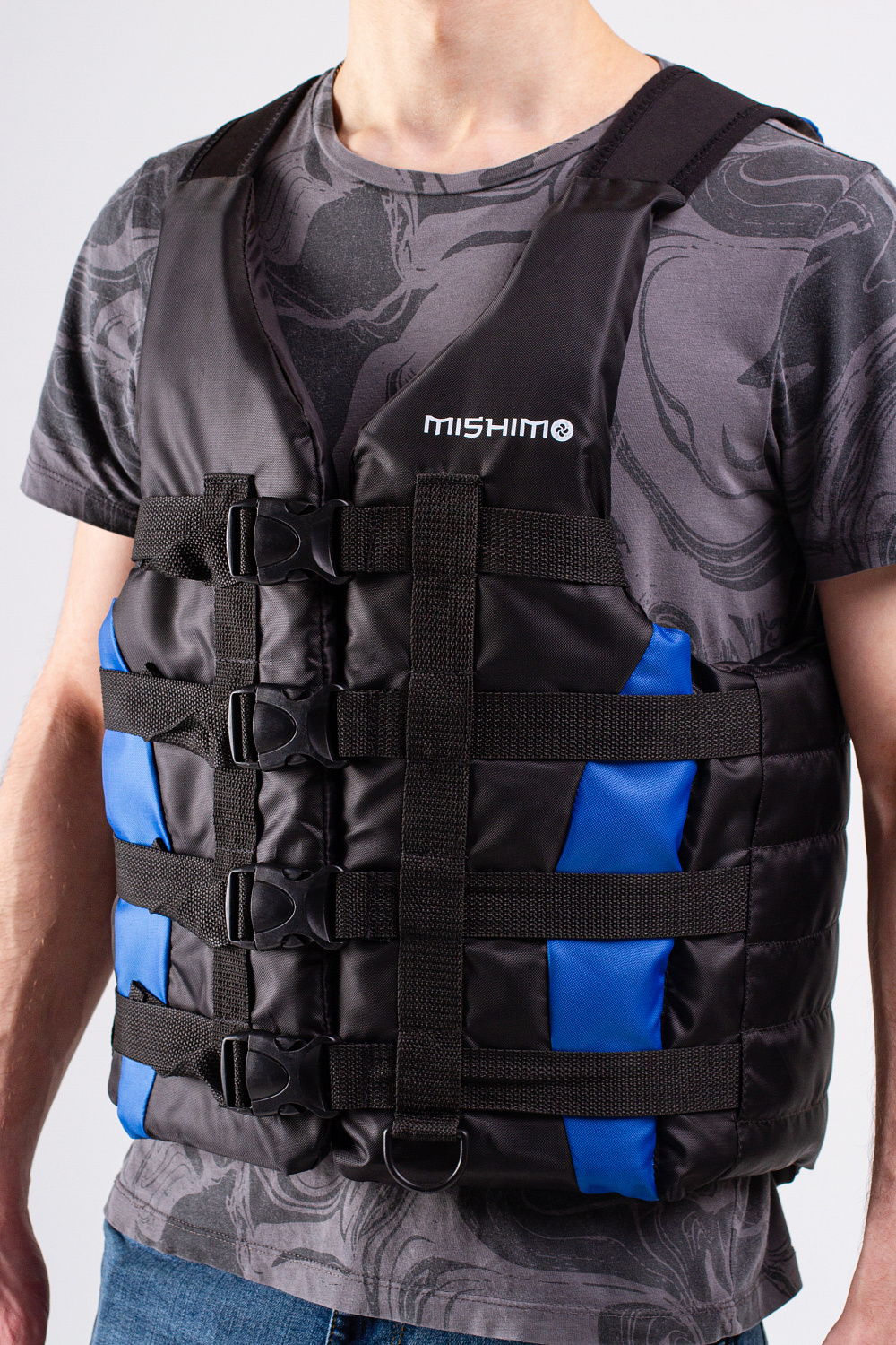 Жилет спасательный MISHIMO PRO Премиум качества Черно-синий в Салавате