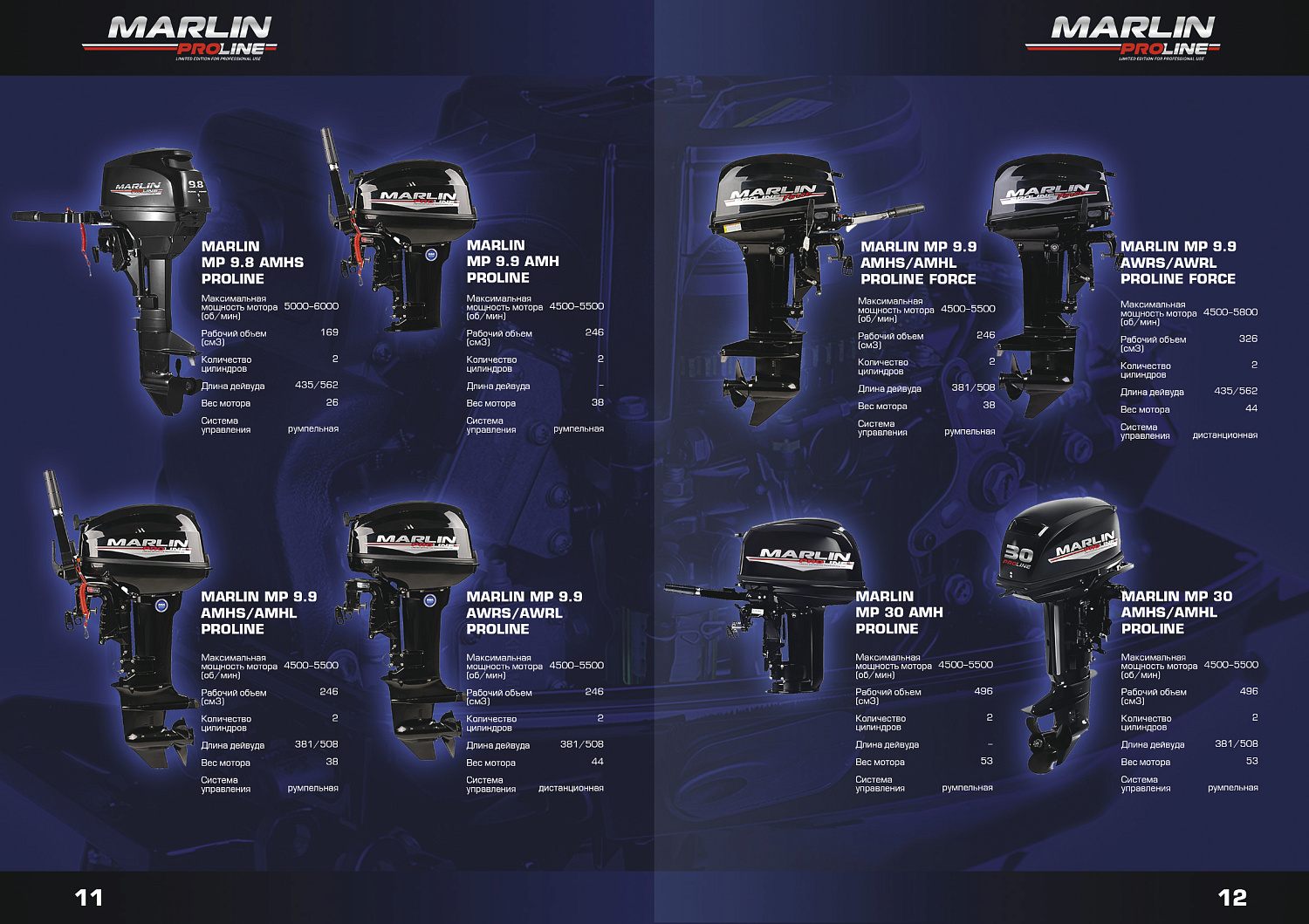 Лодочный мотор MARLIN PROLINE MP 9.9 (15) AMHS в Салавате