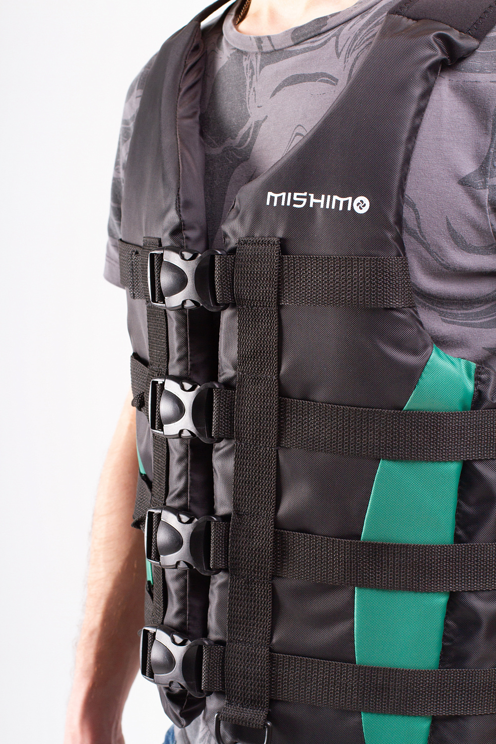 Жилет спасательный MISHIMO PRO Премиум качества Черно-зеленый в Салавате